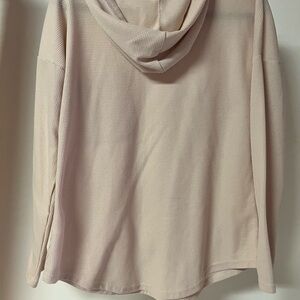 Tan Boxy Tunic Sweatshirt with Relaxed Fit